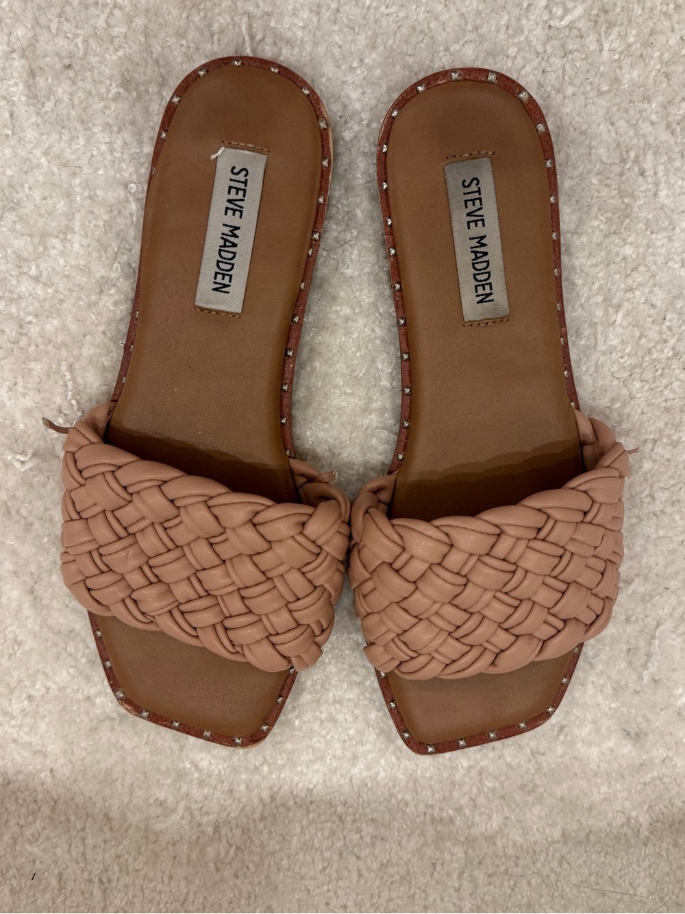 Steve Madden Blush Braided Slide Sandals